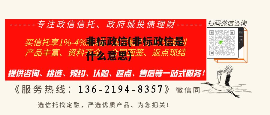 非标政信(非标政信是什么意思)