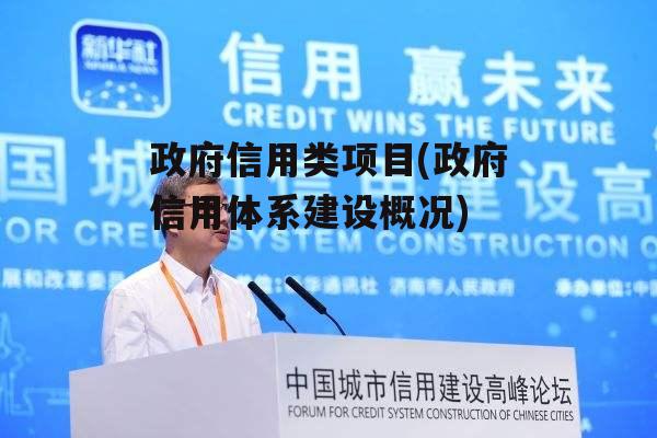 详细阅读:政府信用类项目(政府信用体系建设概况) 政府信用类项目(政府信用体系建设概况)