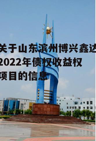 关于山东滨州博兴鑫达2022年债权收益权项目的信息-第1张图片-中国政府平台债